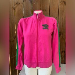 2000s Vintage PINK Victoria's Secret full zip sweatshirt size Medium.